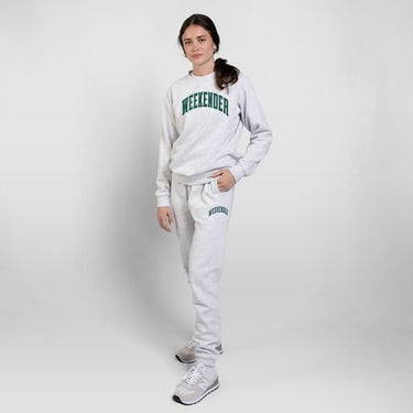 Light Heather Weekender Varsity Sweatpants - Because Weekend